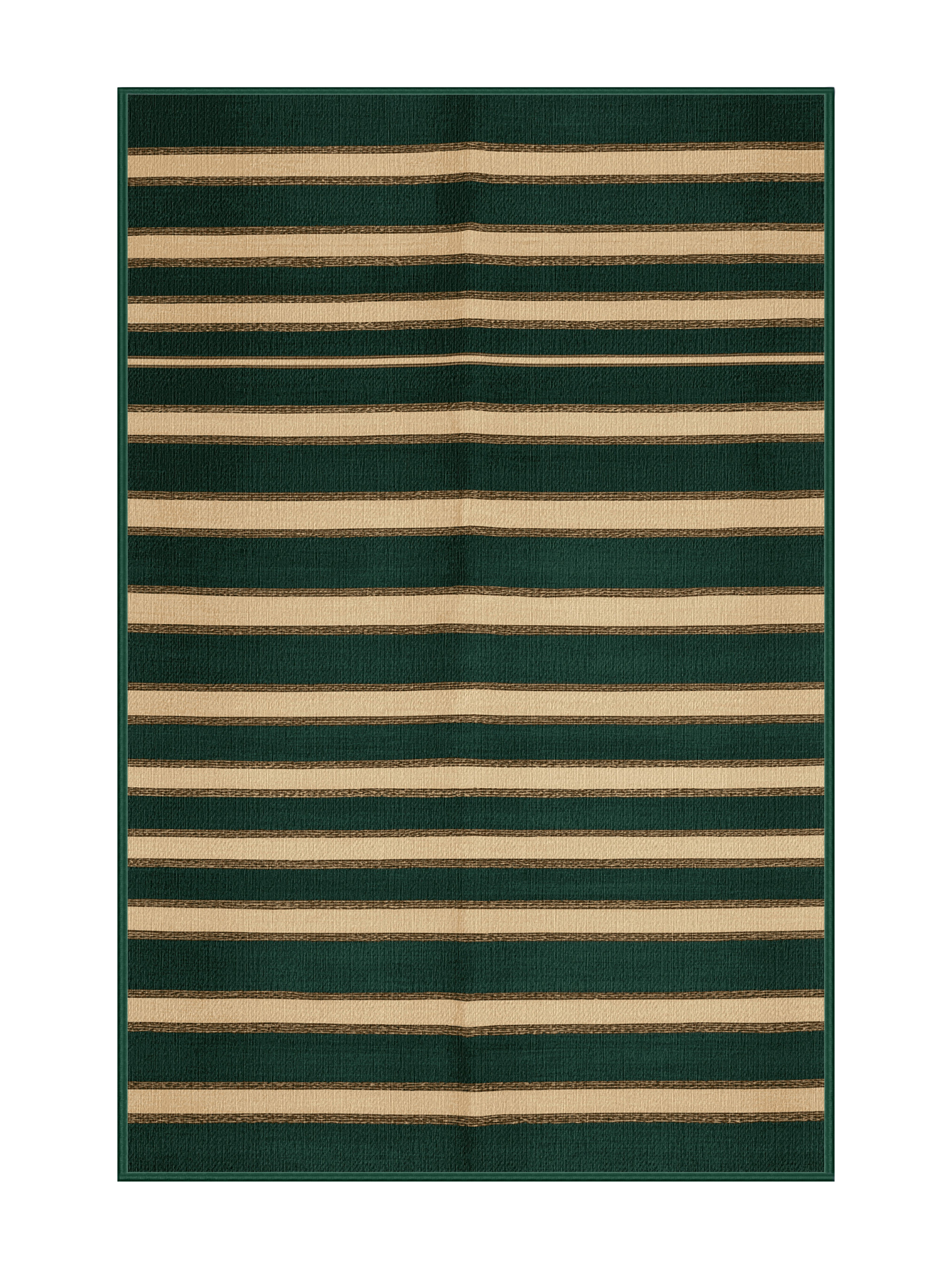 Longshore Tides Washable Pine Cream Striped Area Rug | Wayfair
