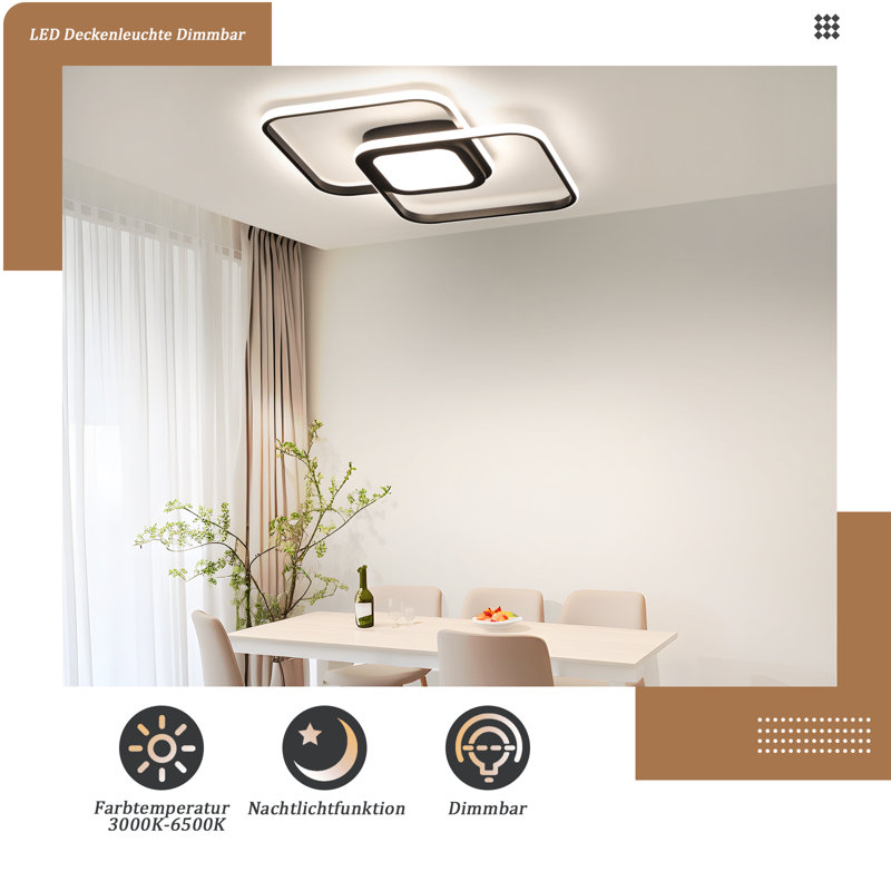 Avreet LED Flush Mount, Black