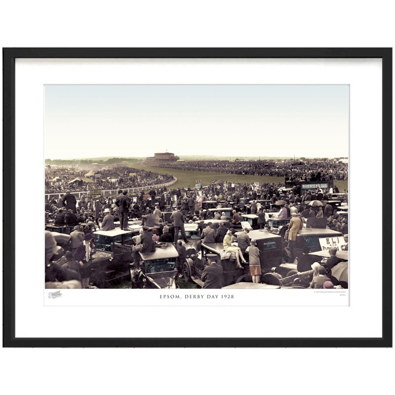 Epsom, Derby Day 1928 by Francis Frith - Single Picture Frame Print, 40cm H x 50cm W x 2.3cm D