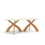 Entwine - Rectangular 42IN x 72IN Glass Top Table - Natural Walnut Finish-58930056-58930062