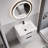Bathroom Vanity Cabinet with Sink Black Wall Mounted Bathroom Vanities with Ceramic Sink Floating Fluted Sink Vanity with Drawers,Modern-124579429-124579428