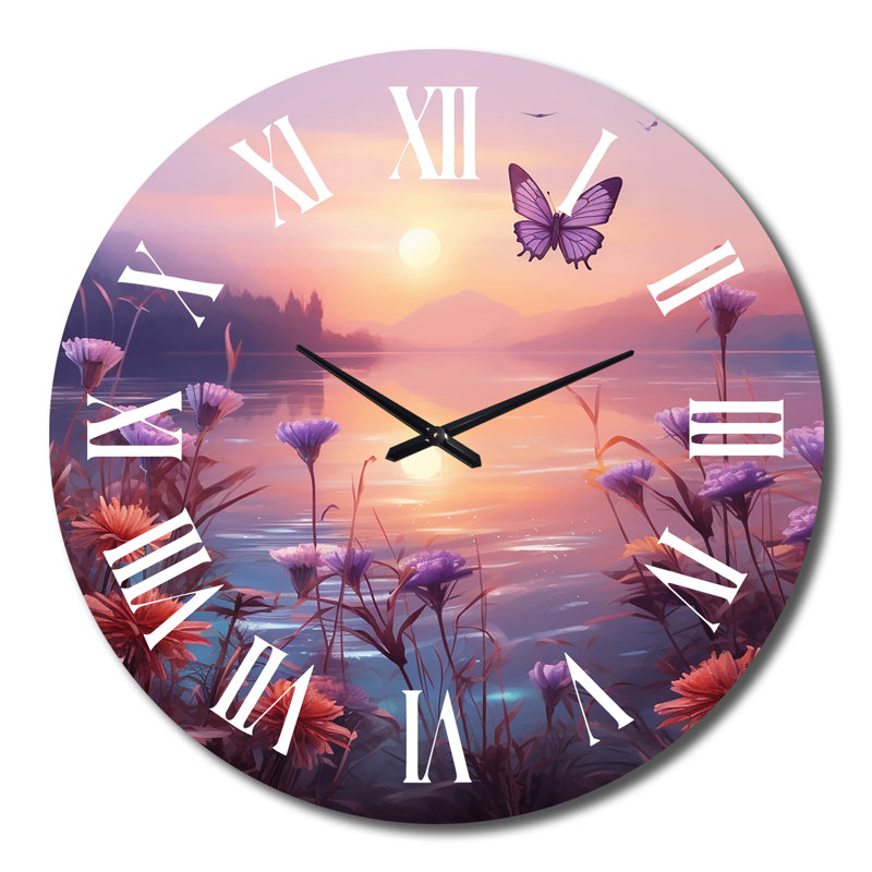 Horloge murale rose, Très grand