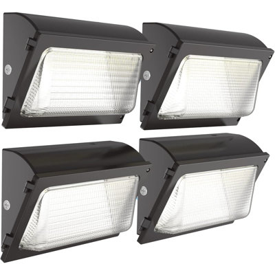 LED Wall Pack Light 120W 15,600LM Commercial and Industrial Outdoor LED Wall Lights for Parking Lots House Warehouses 4 Pack UL Listed