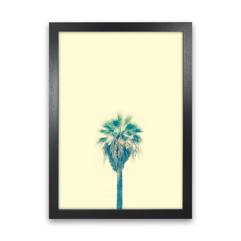 Yellow Palm Tree by Victoria Frost - Print, 88cm H x 64cm W x 3cm D, Black Framed