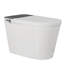 Toilette intelligente sans réservoir avec bidet intégré, ouverture et fermeture automatiques, bidet plus large avec siège chauffant, eau chaude et sèche, capteur de pied, affichage à DEL, télécommande