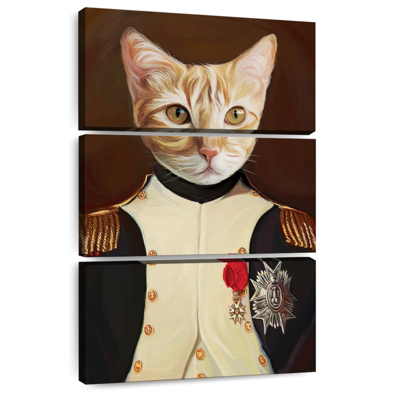 Portrait de chat Napoléon, H 38 po x l 24 po