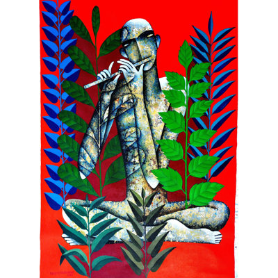 La flûte enchantée | Acrylique sur toile | Par Ranjith Raghupathy