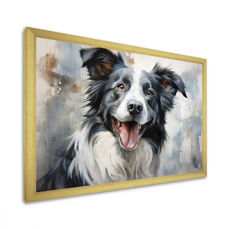 Dog Faithful Companion II - imprimé, H 34 po x l 44 po x P 1,5 po, Cadre doré à une seule photo