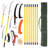 30ft Adjustable Manual Pole Saw Set: Lightweight Fiberglass Tree Trimmer With Sharp Blades