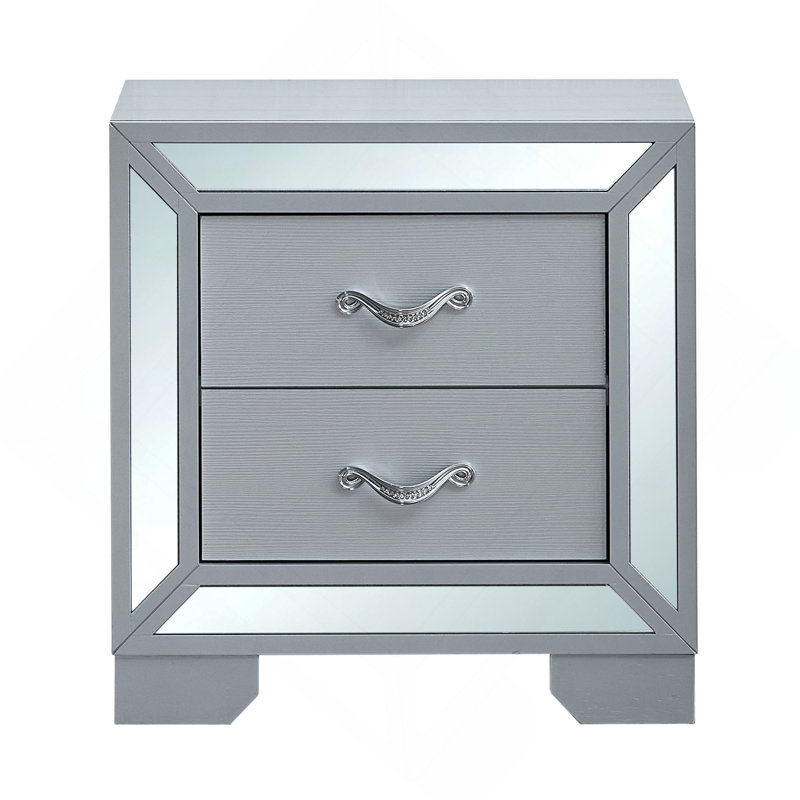 Murry G004800-N Nightstand , Silver