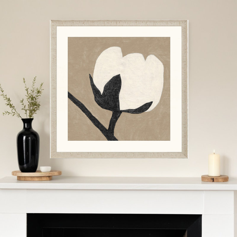 Reproduction d'art délicat encadré blanc