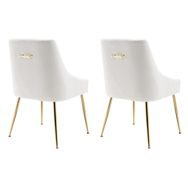 Fauteuil en velours l 21,5 po Koblas, Velours ivoire
