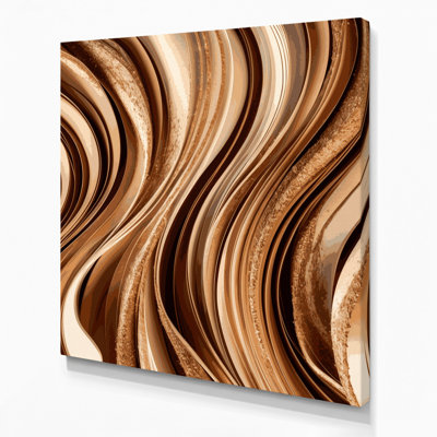 Lyrical Abstraction 95 Brown Canvas Wall Art