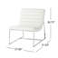 Fauteuil en cuir blanc tendance avec lignes ergonomiques et modernes