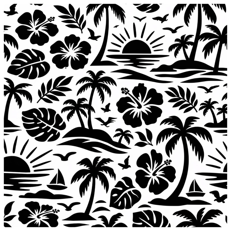 Housses de couette feuilles de palmier tropicales, Grand lit