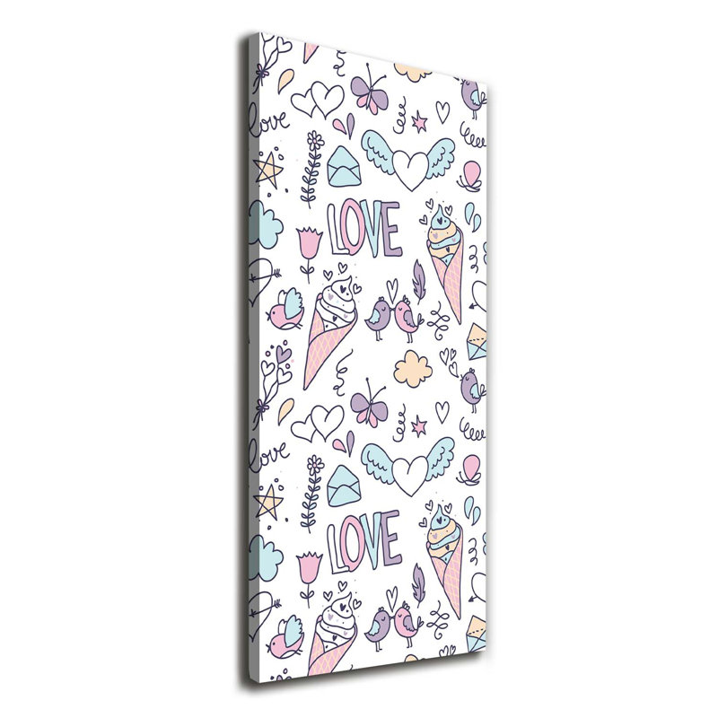 Romantic Pattern - Wrapped Canvas Print