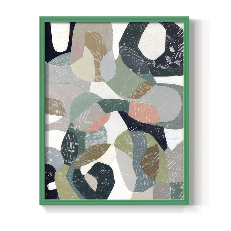 «Settle Me Down II», reproduction encadrée - bois massif, H 21 po x l 17 po, Cadre vert