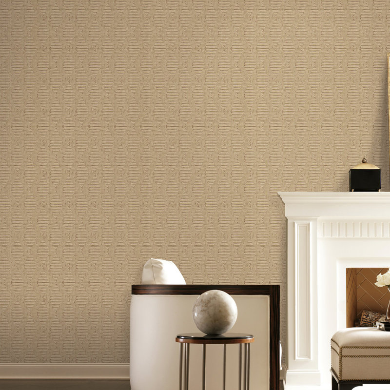 Elegance Collection Loose Weave Pearlescent Finish Wallpaper Roll, Gold