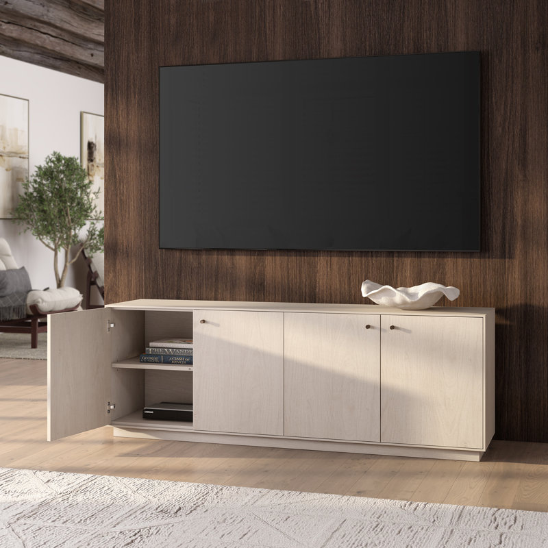 Lillian Rectangular TV Stand for TV's up to 75", Alder White