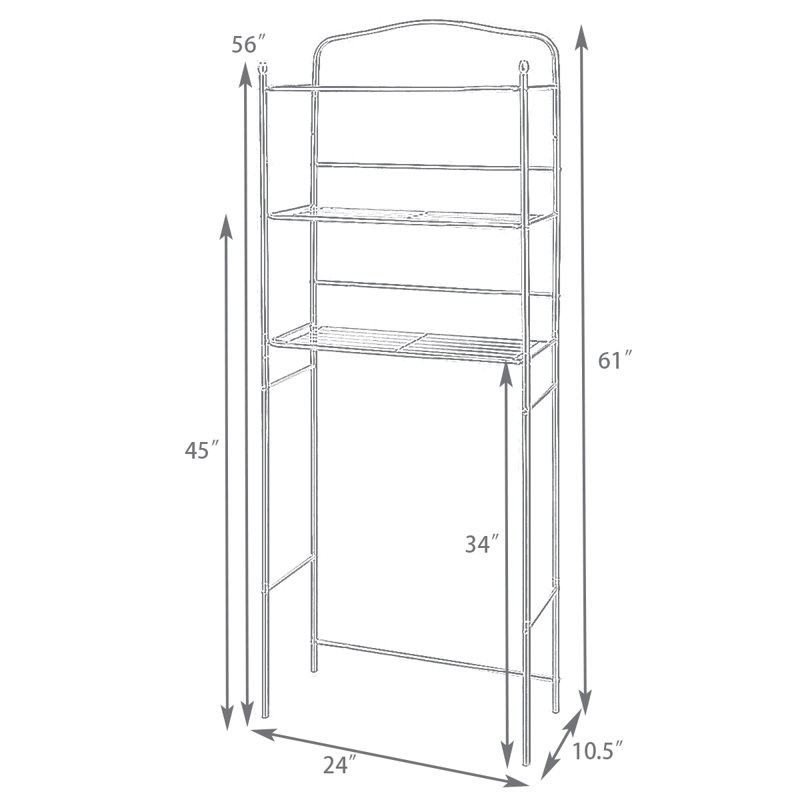 Rangement au-dessus de la toilette l 24 po x H 61 po x P 10,5 po Beore
