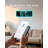 16.5" Large Digital Wall Clock With BT Sync, RGB Lights With 11 Scenes Mode Remote Control, Dual Alarms With Big LED Display, Auto DST, Temperature For Classroom Gaming