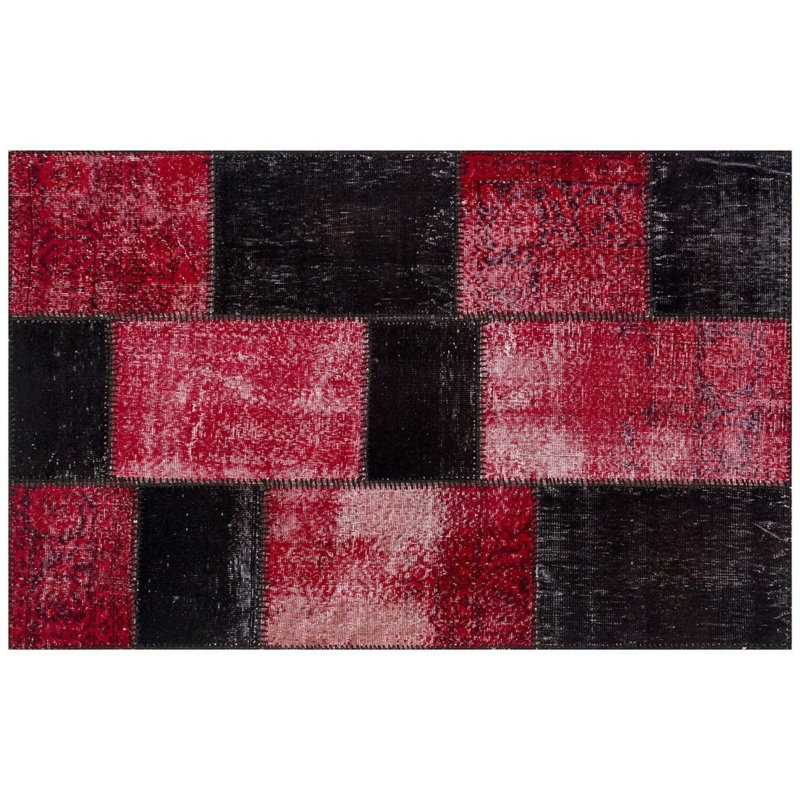 Tapis moderne noir fait à la main Modern