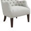 Fauteuil à oreilles capitonné Hannah