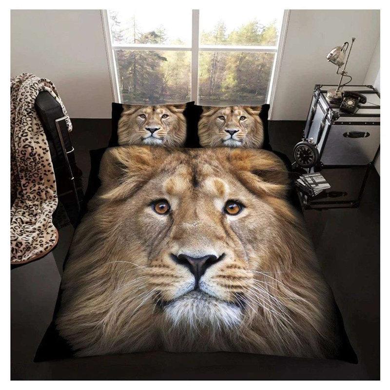 Polyester Duvet Cover Set with Pillowcases, Double Duvet Cover + 2 Standard Pillowcases