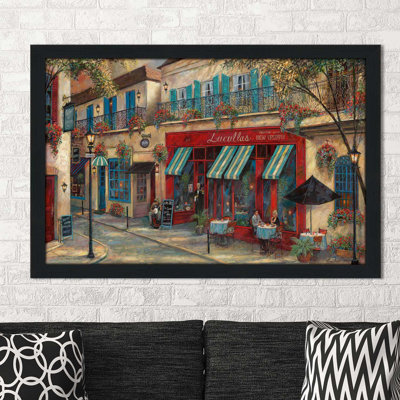 « my genre of town i », reproduction de peinture à l’huile encadrée