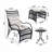 3 Pieces Wicker Outdoor Patio Furniture Set With Lounge Chair, Balcony Chairs Table Set With Cushions, Ottoman, Patio Conversation Sets For Garden ,Deck,And Porch-157767427