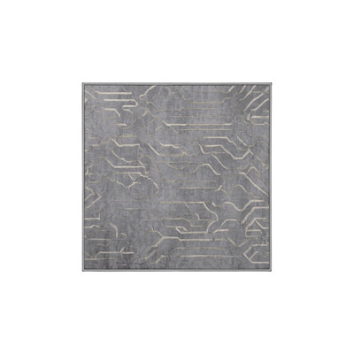 Machine Washable Gray Area Rug