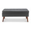 Banc de rangement avec accoudoirs 43,3 po avec pieds en bois-398012832-398012834
