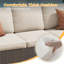 Chaise de patio pivotante avec coussins et table d'appoint-447782417