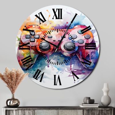 Horloge murale colorée
