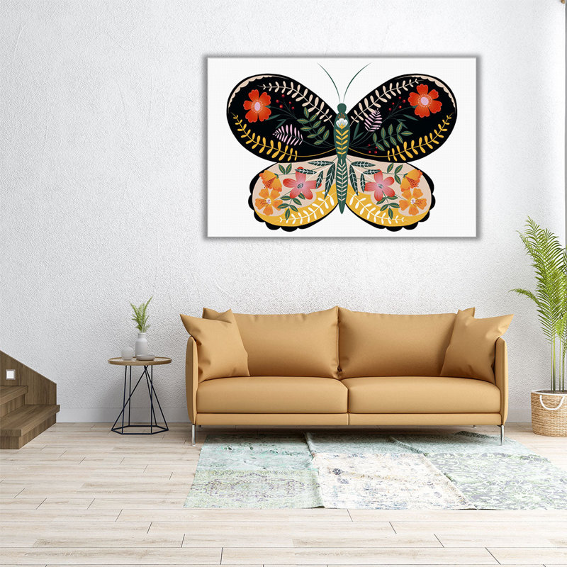 «Butterfly Petals I», reproduction d'art sur toile, H 32 po x l 48 po