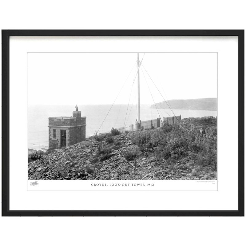 Croyde, Look Out Tower 1912 - Single Picture Frame Print, 60cm H x 80cm W x 2.3cm D