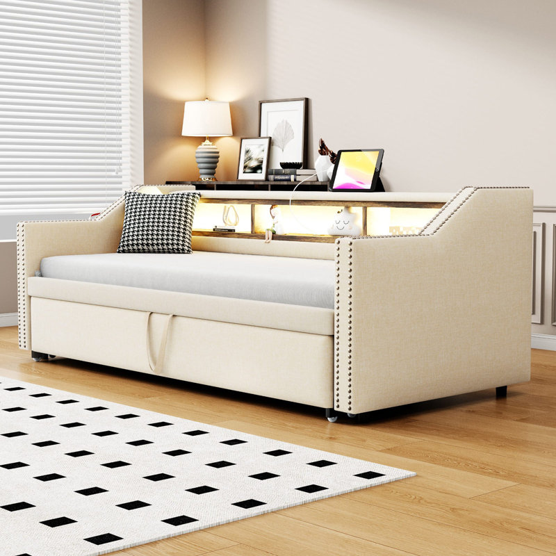 Buker Upholstered Daybed, White