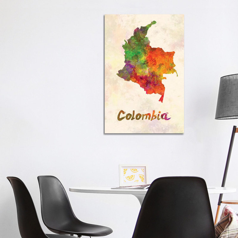 «Columbia in Watercolor» par Paul Rommer, impression sur toile tendue, H 40 po x l 26 po x P 1,5 po
