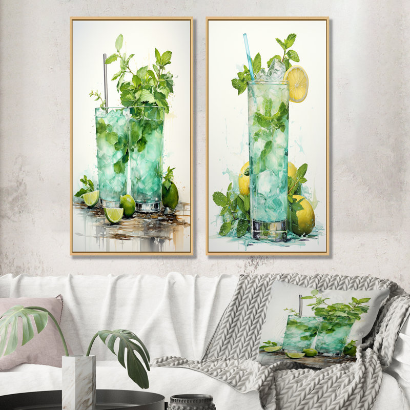 Ensemble de salon Julep Jubilee Mojito, H 40 po x l 41 po, Encadrement brun