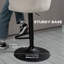 Ensemble de 2 tabourets de bar réglables pivotants, tissu tactile lin, beige