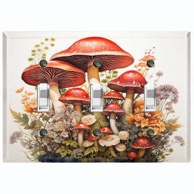 Nature Themed 3 - Gang Toggle Light Switch Standard Wall Plate