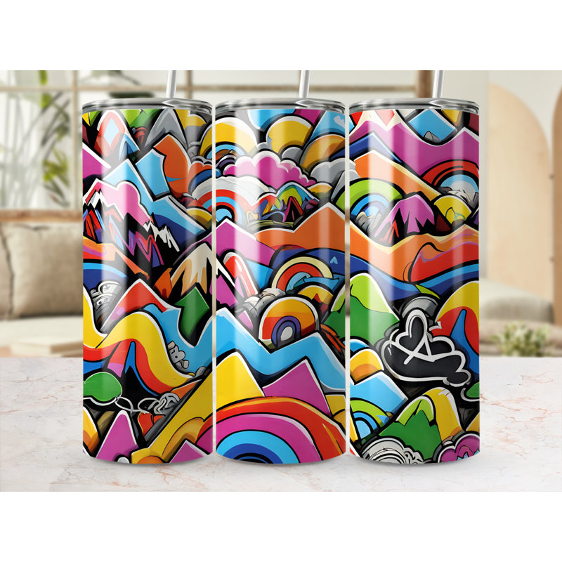 Choose Handmade Tumblers 591ml Vacuum Insulated Stainless Steel (18/8) Travel Tumbler with Straw