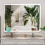 Miroir de salle de bain 48 po x 36 po à DEL avec interrupteur mural réglable blanc / chaud / anti-buée avec mémoire