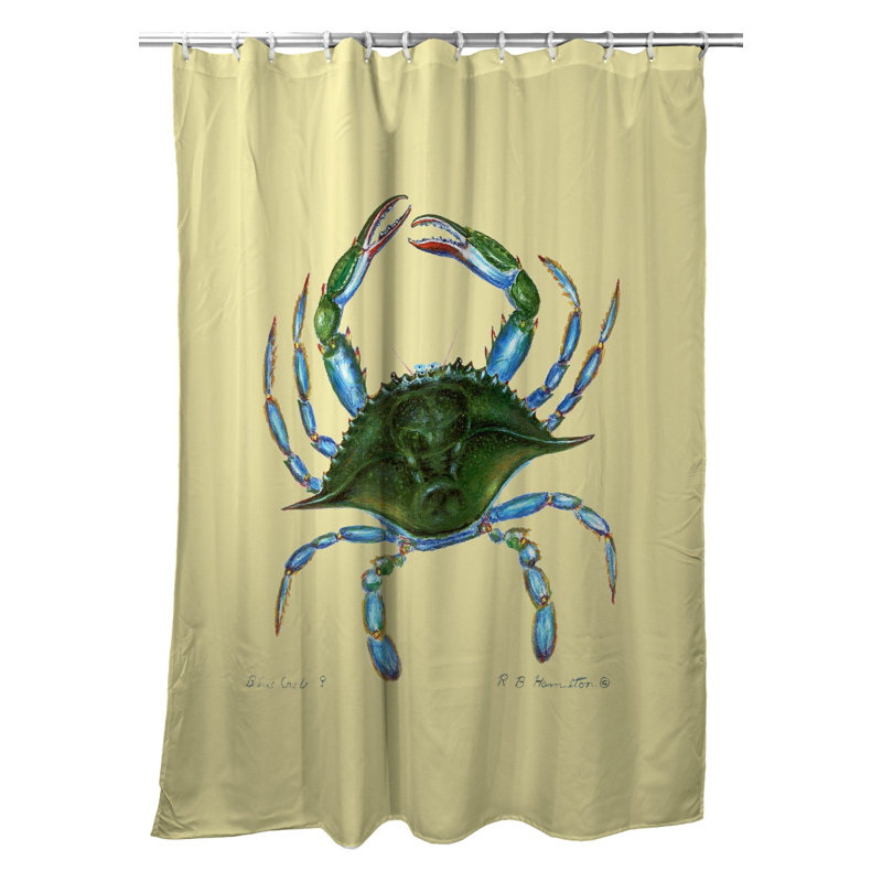 Rideau de douche simple crab Liesl