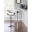Tabouret de bar pivotant réglable en hauteur Carmelyn