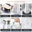2L Glass Water Jug with Gold Stainless Steel Lid & Handle, Diamond-Textured Carafe, 67.6oz Pitcher Non-Drip Spout for Juice, Milk, Coffee, Tea, Hot & Cold Beverages, Fridge Safe