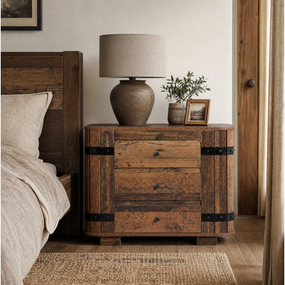 Oversized Nightstand with 3 Drawers