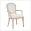Ensemble de 2 fauteuils de salle à manger revêtus de chêne contemporain en chêne clair