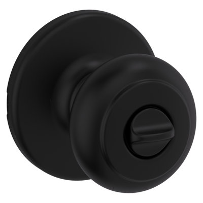 Cove Bed/Bath Knob in Matte Black