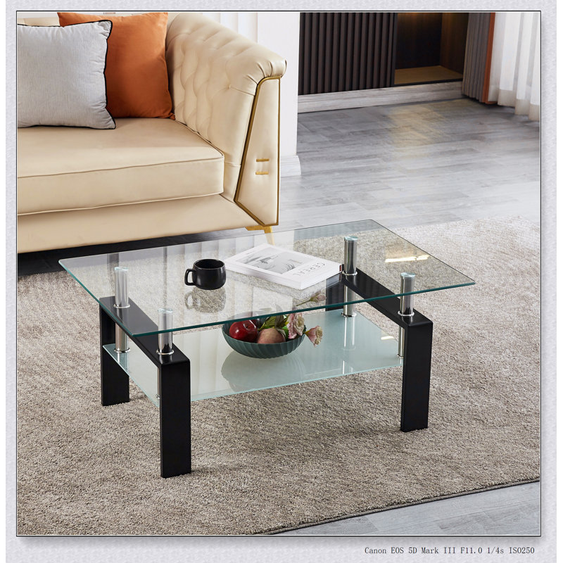 Rectangular Coffee Table with Manufactured Wood Table Top